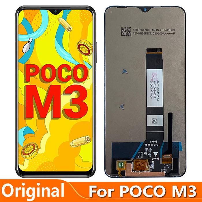 Original 6.53'' For Xiaomi Poco M3 LCD Display Screen Touch Panel