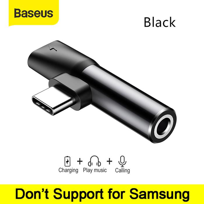 Baseus L41 Type C to Type C 3.5mm Jack Audio Splitter Extension OTG