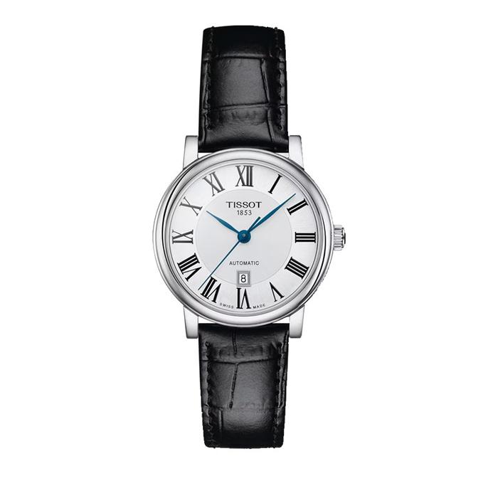 Jam Tangan Wanita Tissot Carson Premium Automatic Lady 30mm T-Classic T122.207.16.033.00 Black Leath
