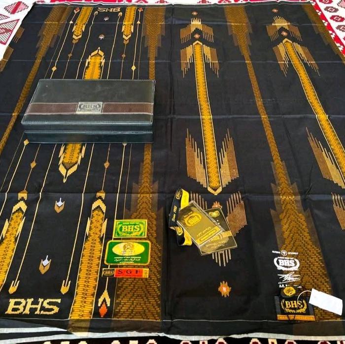 SARUNG BHS SGF GOLD SUTERA SPUNSILK 210 LIKE NEW HITAM LIMITED EDITION