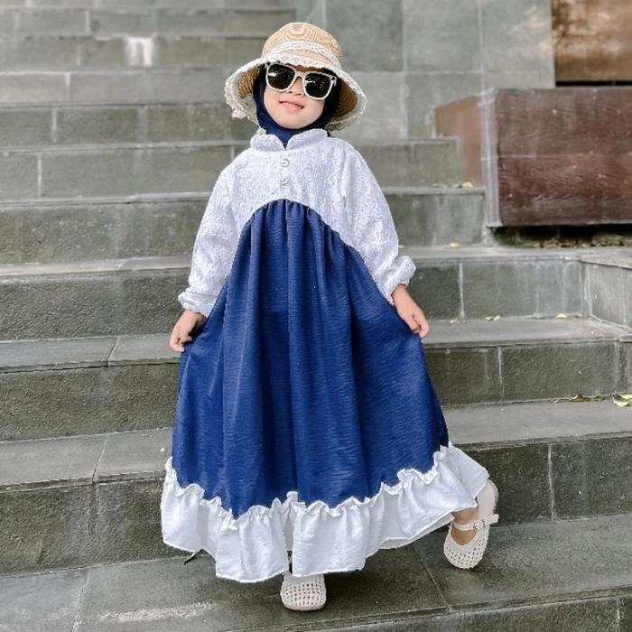 Gamis Anak Perempuan 1-10th Baju Lebaran Anak 2025 Baju Muslim Anak Perempuan Murah Mewah Long Dress