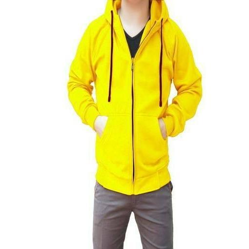jaket hoodie topman polis kuning pria murah