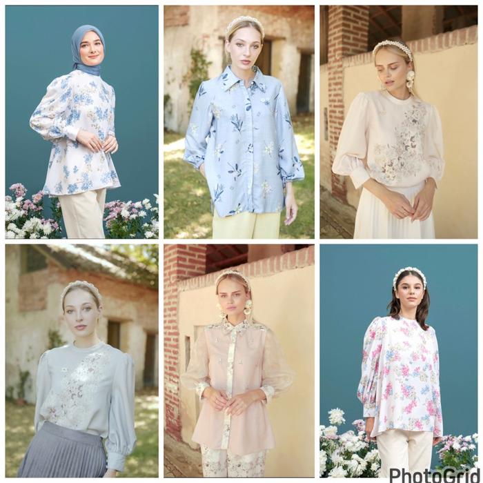 Terbaik Wearing Klamby Peony Blouse / Daphne Shirt / Cassandra Top / Cassia Shirt