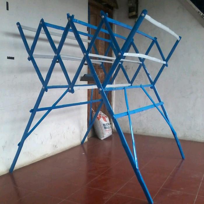 jemuran pakaian dari bambu