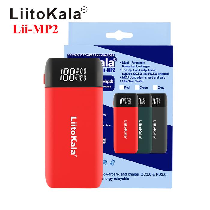 LiitoKala Lii-MP2 Fast Charger 18650 Power Bank Portable Type C Input