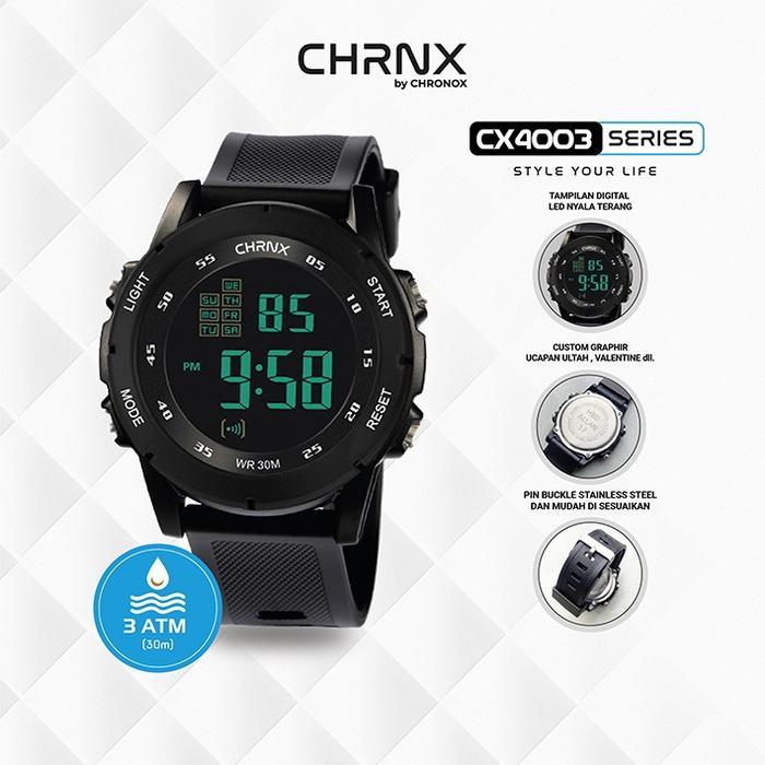 PROMO!! CHRNX by CHRONOX Jam Tangan Digital Unisex Pria Wanita - CX4003 Rubber Watches STOK TERBATAS