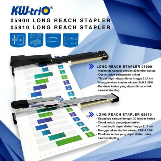 Stapler Besar / Long Reach Stapler Kw Trio 5900 Bonus Isi Staplesnya
