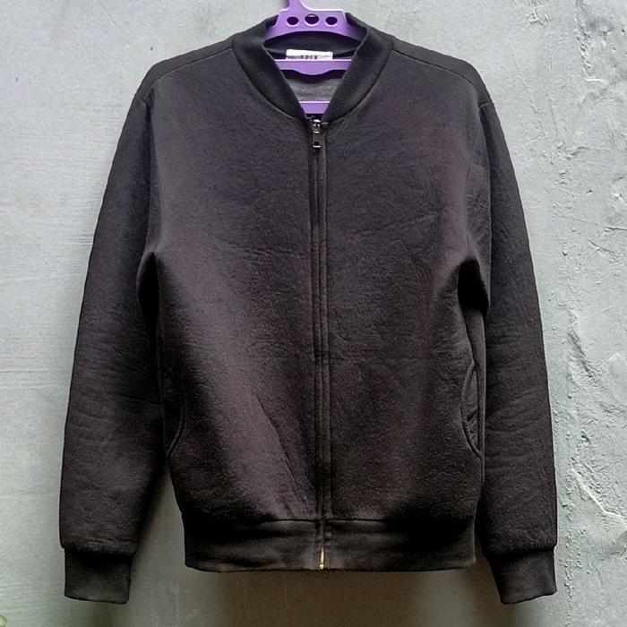 Jacket Bomber Hitam | Brand ROEN Korea | Scuba | Thrift Preloved Bekas Second
