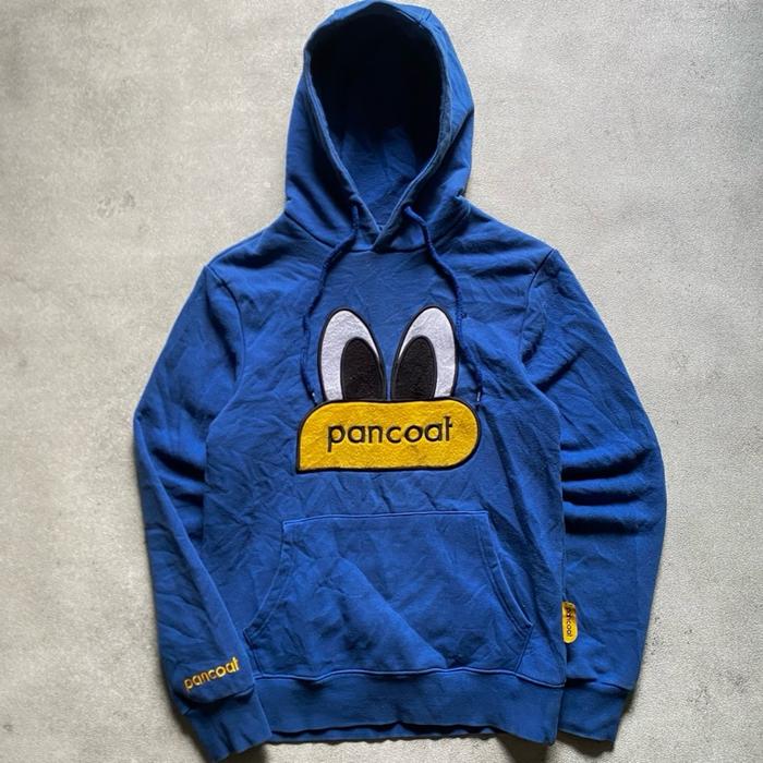 Hodie pancoat mata warna biru Hoodie Pria