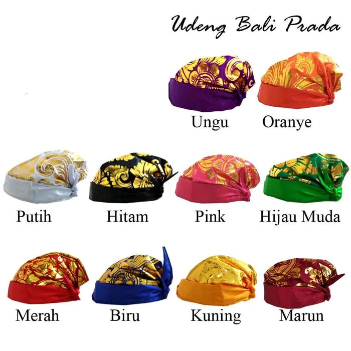 Udeng Bali Prada Setengah Jadi Murah Grosir Baju Adat Pria Dewasa Motif Elegan Topi Satin Ukuran All