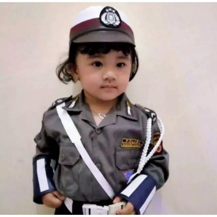 BAJU SERAGAM POLWANTAS ANAK/KOSTUM/KARNAVAL ANAK TK