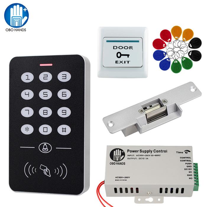 Door Access Control System Kit RFID Access Control Keypad + Power