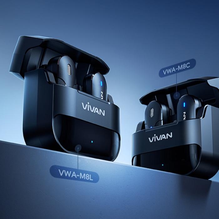 VIVAN Microphone Wireless Mic Clip On Mikrofon VWA-M8C VWA-M8L USB Type C Type-C Lightning Iphone Hi