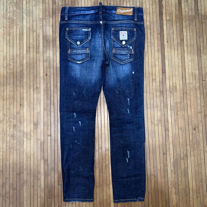 DSQUARED2 SKINNY FIT DISTRESSED RIPPED BIKERS DENIM JEANS balmain amiri philipp plein