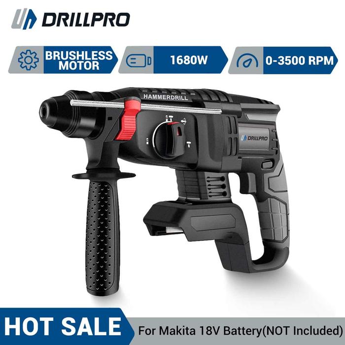 Drillpro 26MM Brushless Electric Hammer Drill Electric Impact Drill Multi-function Cordless Rotary T