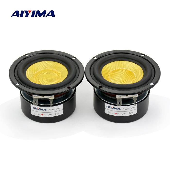 AIYIMA 2Pcs 3 Inch Full Range Speaker Midrange Bass Audio Stereo