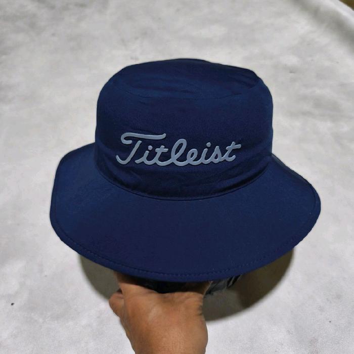 Topi bucket olahraga golf titleist navy bekas