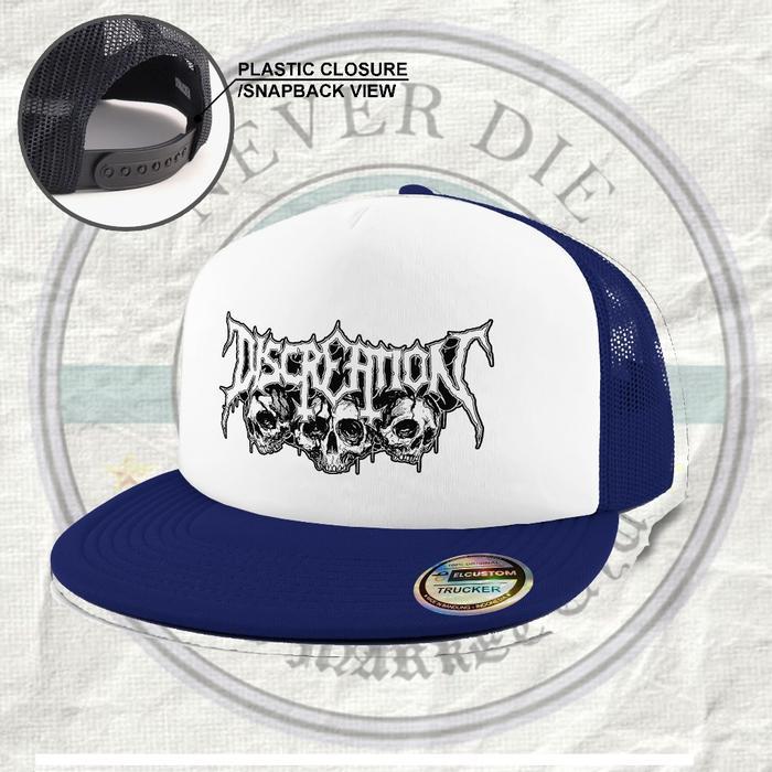 DISCREATION SNAPBACK TOPI BAND METAL TOPI JARING PRIA TOPI DISTRO TOPI METAL SNAPBACK DISTRO trucker