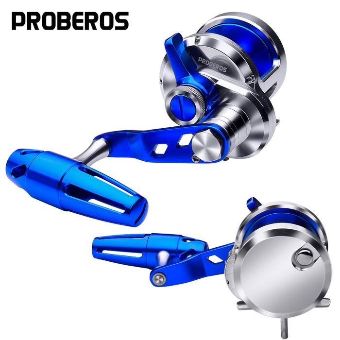 PROBEROS Jigging Reel 5.7:1 CNC Machined Aluminum Trolling Reel 40LB