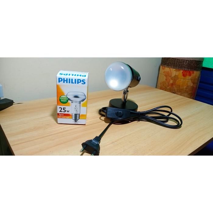 PHILIPS LAMPU SPOT 25 WATT + FITTING SOROT PAKET LAMPU PENGHANGAT
