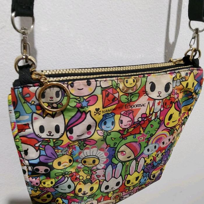 Tokidoki x Lesportsac TAS SELEMPANG Original Preloved Mulus Terawat Langka Motif Karakter Lucu