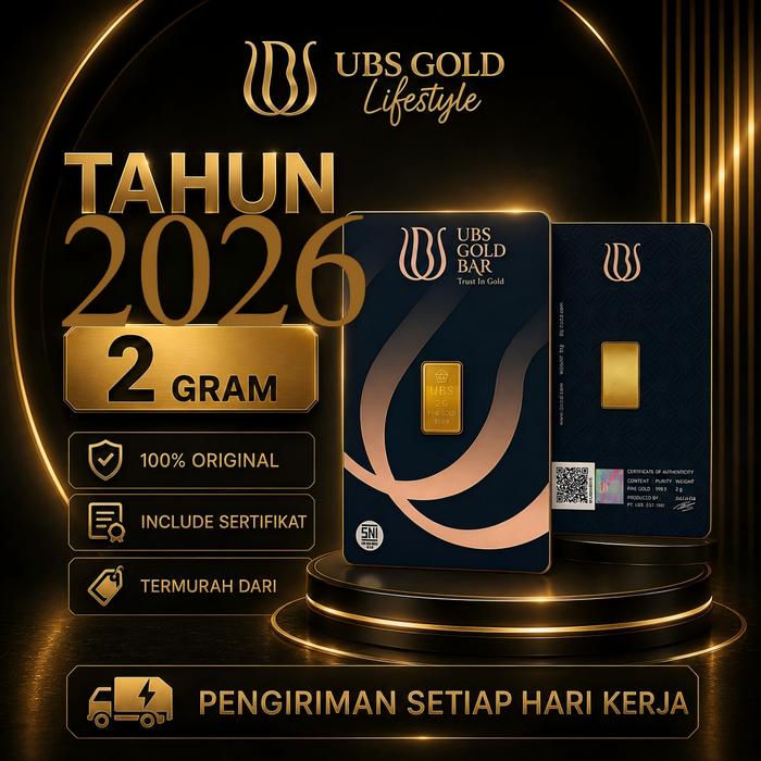 2 GR (GRAM) GOLDBAR/LOGAM MULIA/LM/EMAS BATANGAN UBS BERSERTIFIKAT - 2 g Retro