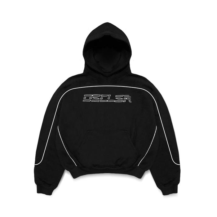 Pull Up Hoodie Boxy - Round Black