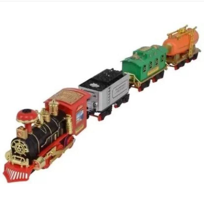 Mainan Rel Kereta Api Choo-choo Train Keluar Asap