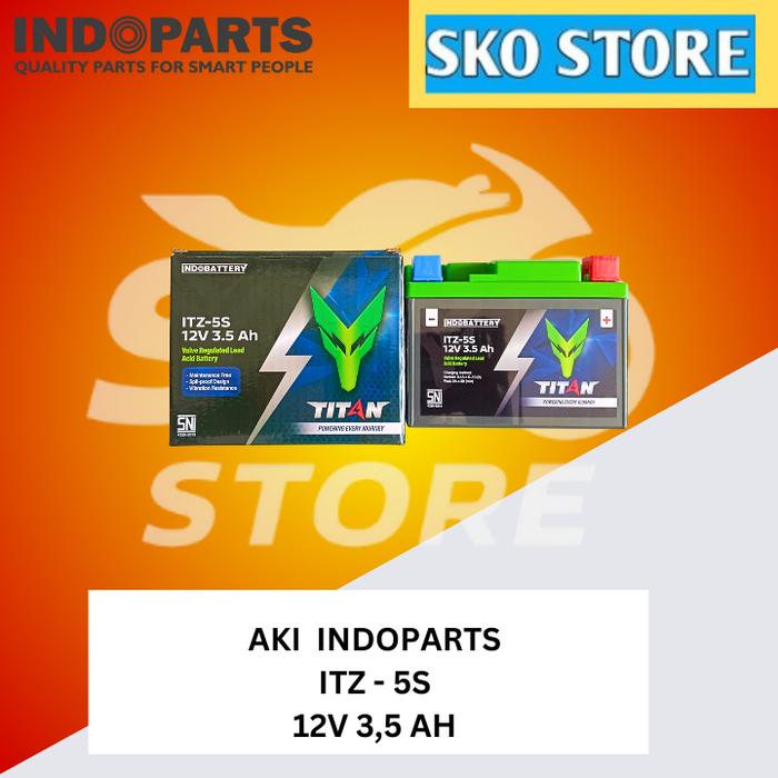 Aki Indoparts Itz 5S 12V 3,5 Ah - Kualitas Terjamin & Awet Tahan Lama