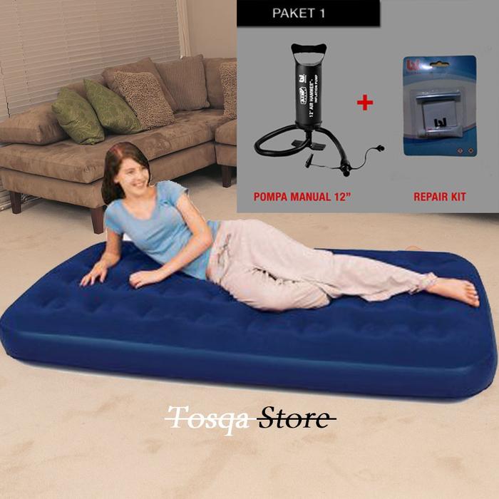 KASUR ANGIN TWIN 67001 POMPA TIUP BLUDRU BESTWAY AQUATIC / KASUR ANGIN PREMIUM
