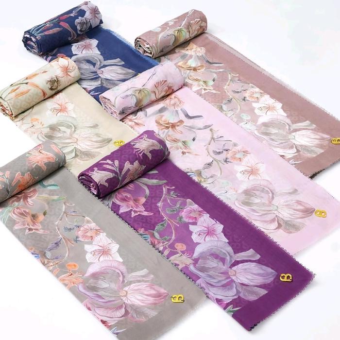Hijab Buttonscarves The Farra Series Pin logo BS Lasercut titik3 Semi Origina Lembut