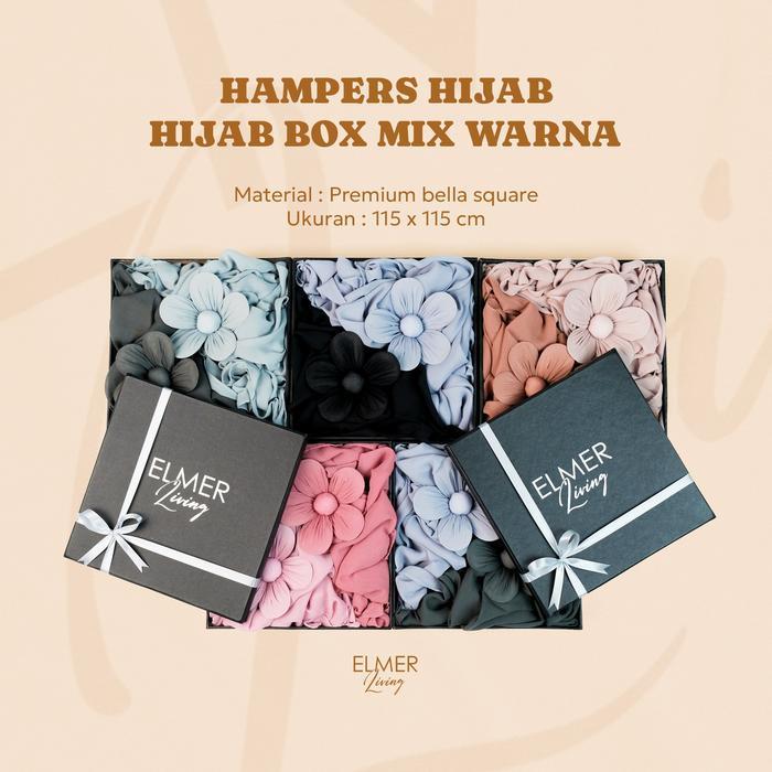 Hampers hijab doue | hampers pashmina square elmer living