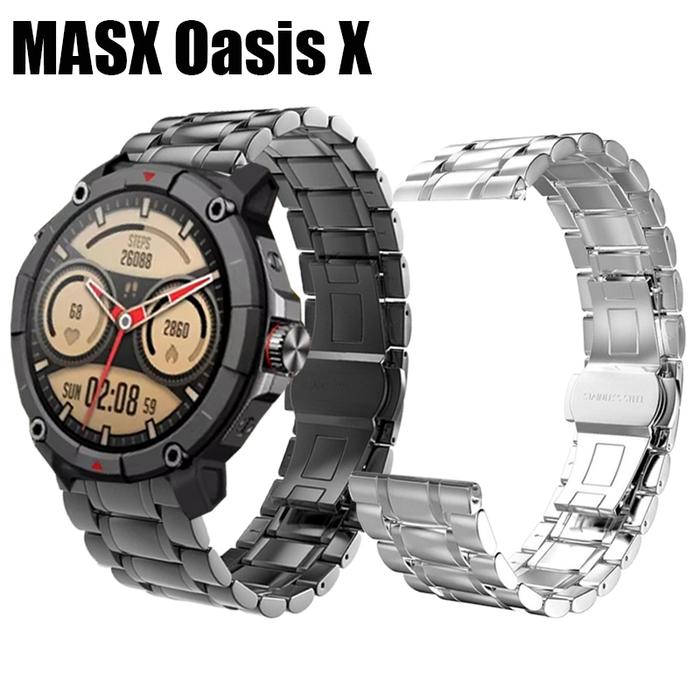 For MASX Oasis X Smart watch Strap Stainless steel metal Band Men luxurious Belt