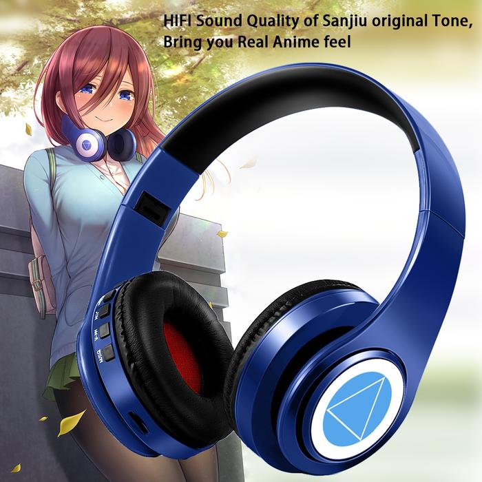 Miku Nakano Sanjiu Cosplay Bluetooth Headset 5.0 Over-ear Stereo