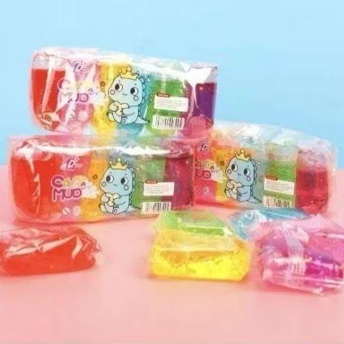 [Isi 6 Pcs] Slime Bantal Crystal Mud Karakter Lucu Warna Warni / Slime Karakter Labubu Slime Labubu 