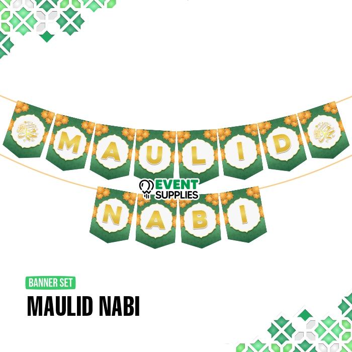 Safitiri Banner Set Maulid Nabi Muhammad Dekorasi Event Maulid