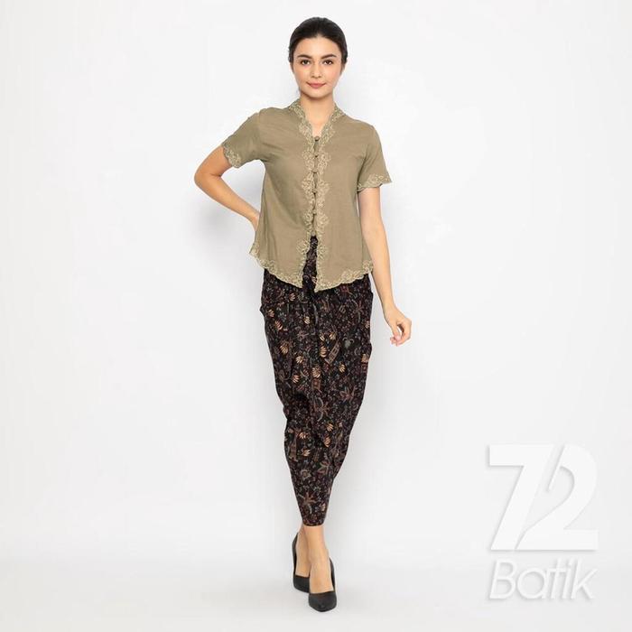 ROK LILIT BATIK Skirt Kebaya Modern Wanita Motif Jam Gadang Warna Hitam 723132 Cap 72 - Rok Batik Li