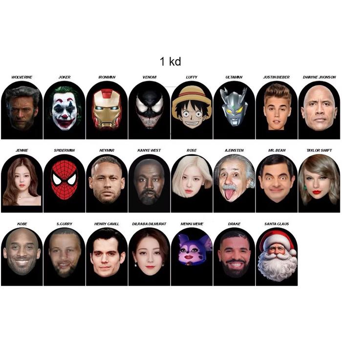 Masker 3D Topeng Unik Masker Topeng Wajah 3D Topeng Ugly Face Lucu Topeng 3D Topeng Selebriti Yang L