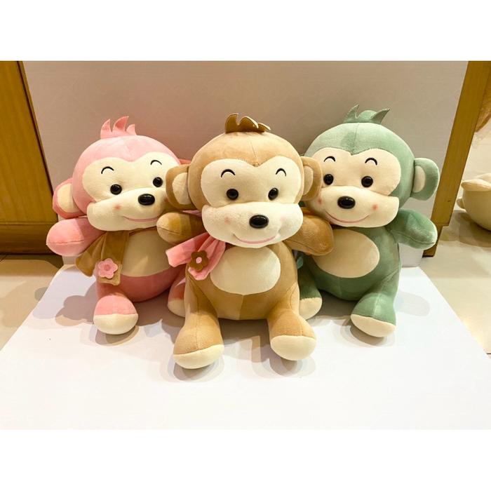 boneka cute monkey with syall animal binatang monyet lucu cantik bagus murah by seulgi (05020290)