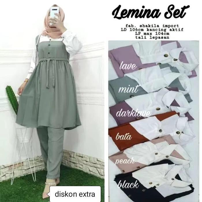 SETELAN LEMINA// LEMINA SET WANITA VIRAL// SETELAN WANITA MUSLIM