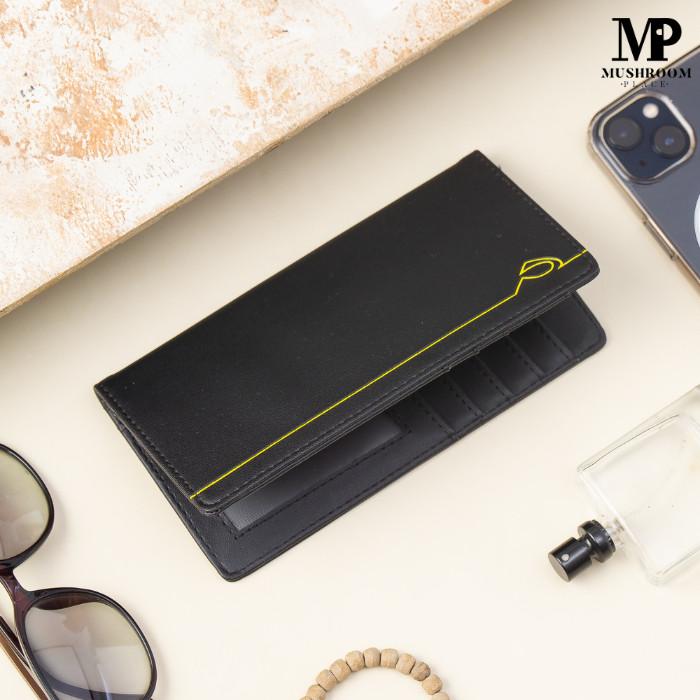 Terjangkau Dompet Kartu Lipat Panjang Cowo Remaja Hitam Planet Ocean Original
