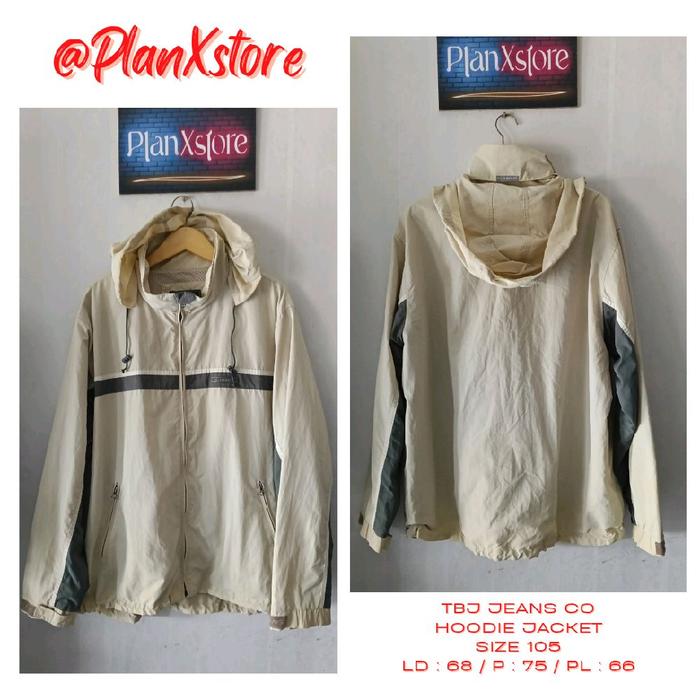 TBJ JEANS CO HOODIE JACKET SIZE 105 WARNA HIJAU MUDA DAN HIJAU TUA