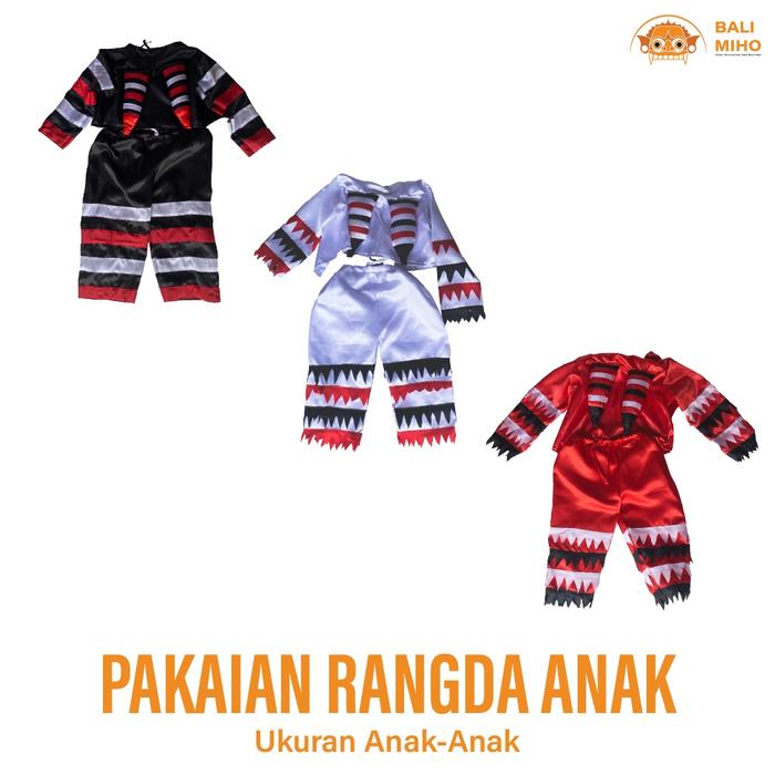 New Item! Pakian Rangda Anak  - Kostum Rangda Anak Anak 1 set - Baju Barong Anak Kecil - Baju Rangda
