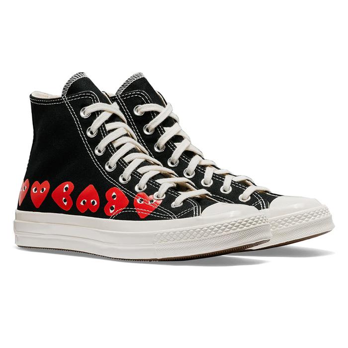 Converse CDG High Chuck 70 Multi Heart  Black sneakers