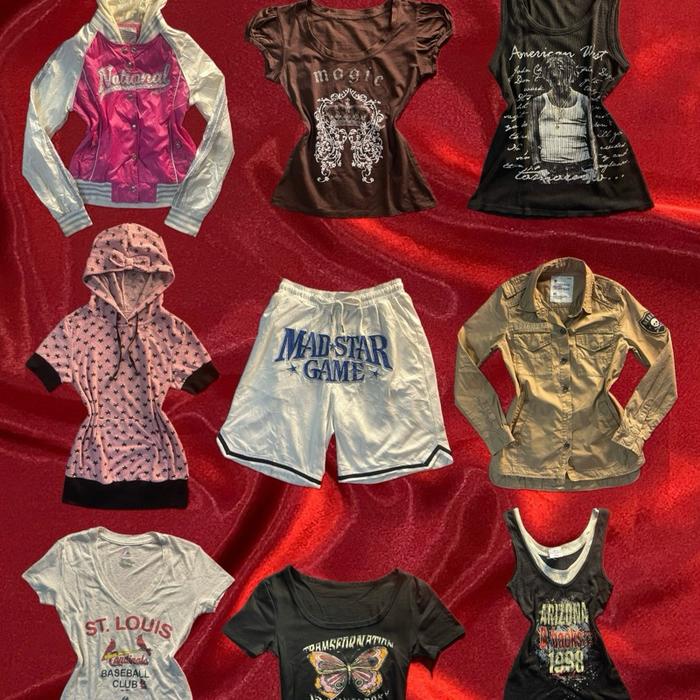 thrift coquette fairycore fairygrunge vintage top wanita