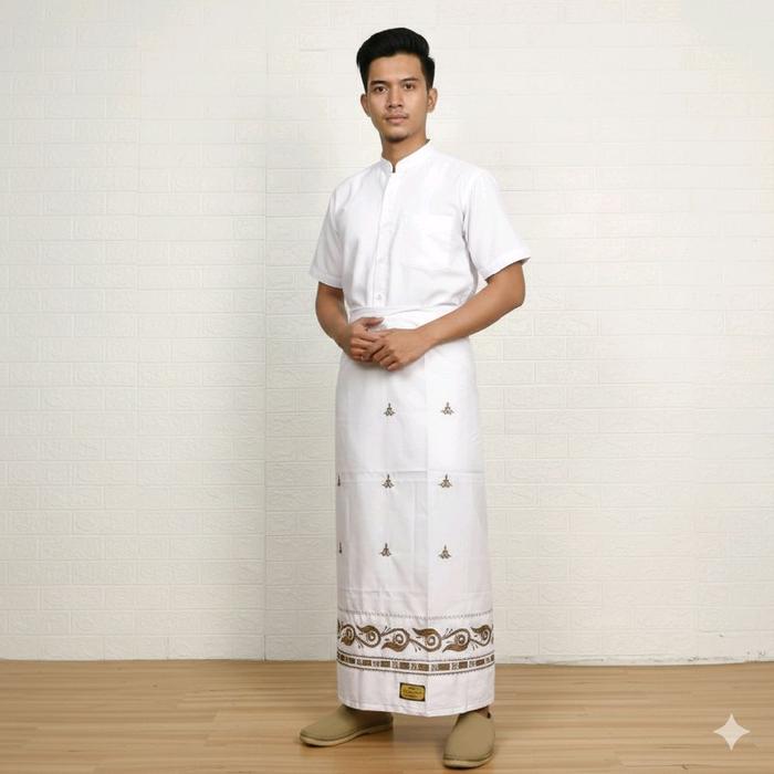 Wadimor Bordir Motif Kerawang Gayo Putih Bordir Benang Mas Kekinian untuk Solat dan Idul Fitri Idul 