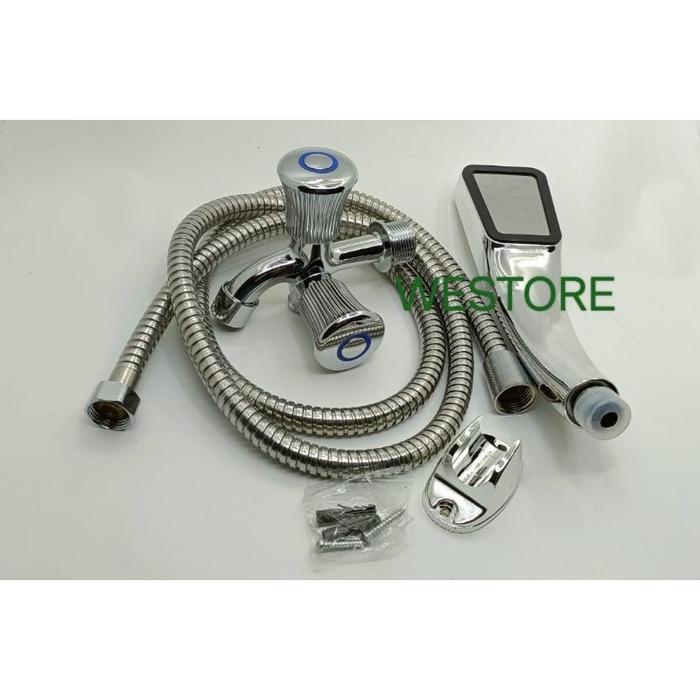 PAKET KRAN CABANG 3/4 Plus Shower 300 Lubang Set