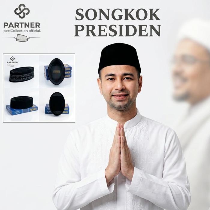PECI SONGKOK PRESIDEN KOPIAH SONGKOK PRESIDEN HITAM TERLARIS
