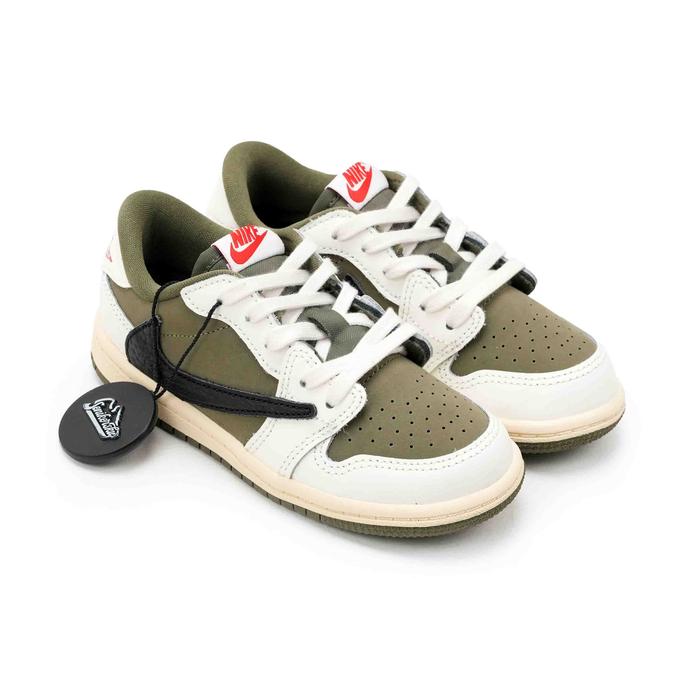 " Baby & Kids " Jordan 1 Low OG Travis Scoot Medium Olive TD / PS (100% Authentic)