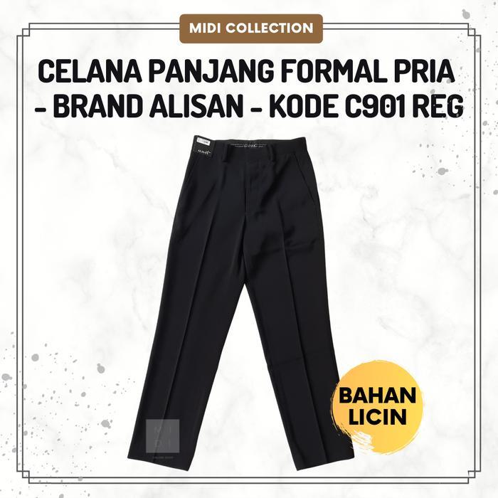 Celana Panjang Formal/Kantor Pria ALISAN C901 Bahan Licin-REGULER FIT